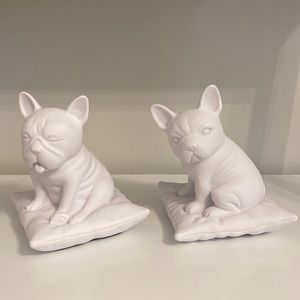 White French Bulldog Book Ends